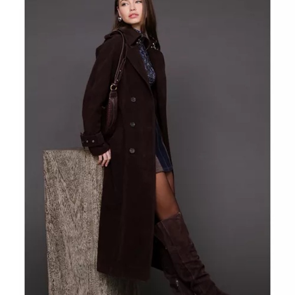 Avec Les Filles Brown Suede Coat - Picture 12 of 12
